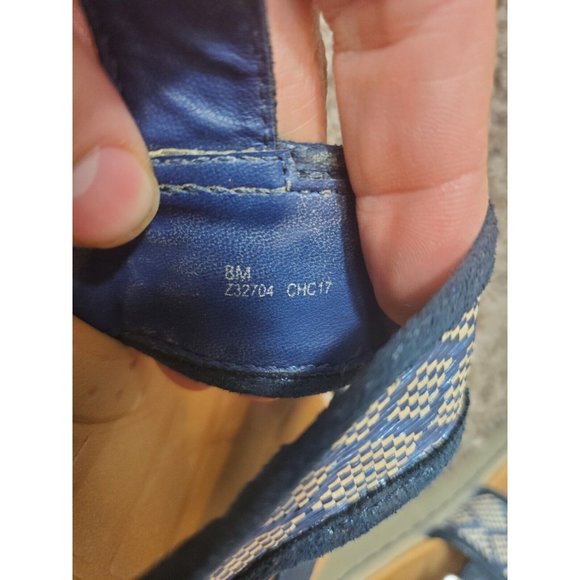 boc Jorunn Navy Blue Strappy Fabric Upper Slingback Sandals Size 8M - Picture 10 of 11